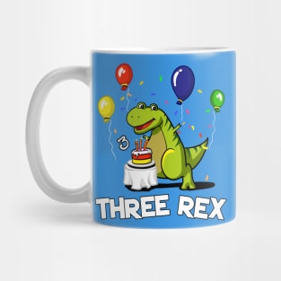 Three Rex 3rd Birthday Party T-Rex Dinosaur Mug